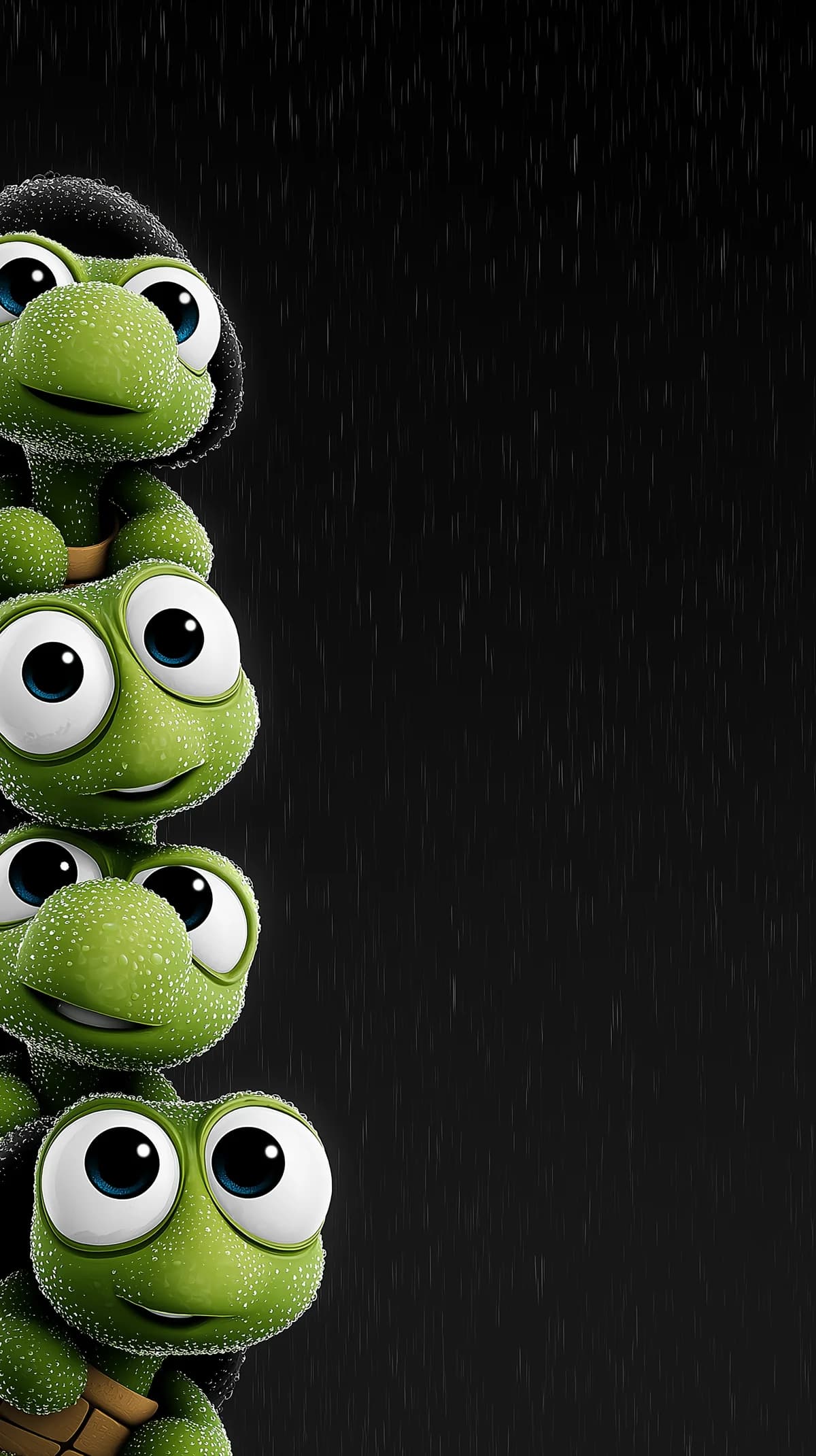 Cute Turtle Stack Side Rain Wallpaper 4K Dark wallpaper - Turtle | Picmaze