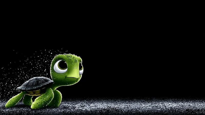 Cute Running Turtle 4K Desktop Wallpaper HD Dark Minimal - pc wallpapers desktop Wallpaper | Picmaze