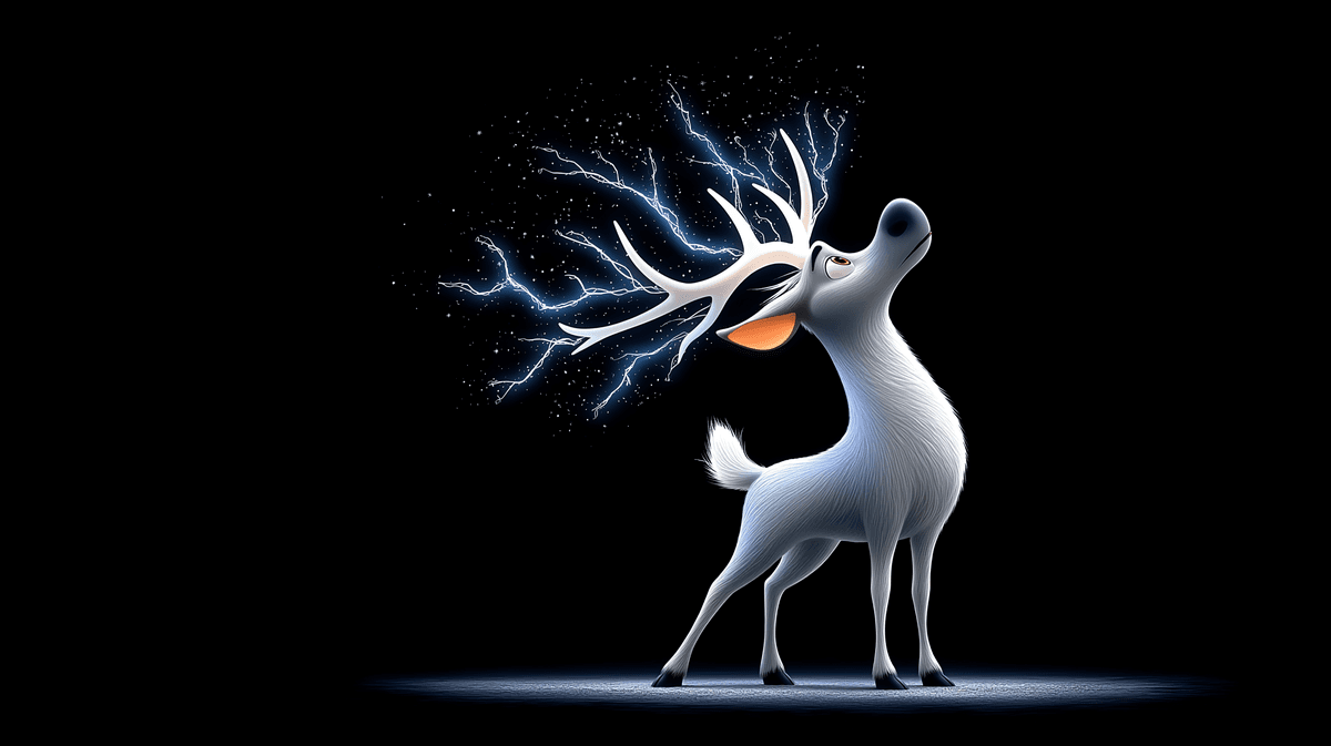 White Stag Lightning Antlers 4K Dark Wallpaper wallpaper - 3D Wallpaper | Picmaze