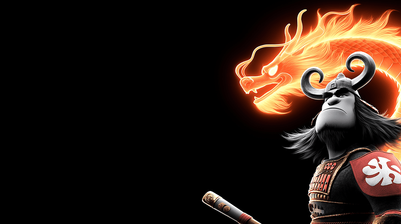 Samurai Bull Warrior with Fire Dragon 4K Dark Fantasy Wallpaper - Fantasy Wallpaper desktop Wallpaper | Picmaze