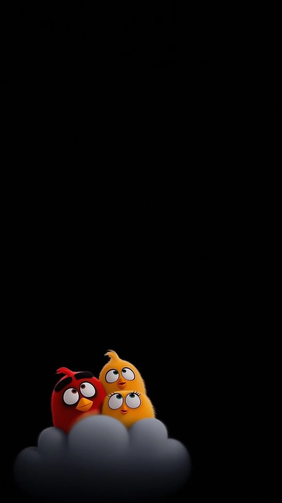 Cute Cartoon Birds on Cloud Minimal Dark AMOLED Wallpaper wallpaper - Bird Wallpapers | Picmaze