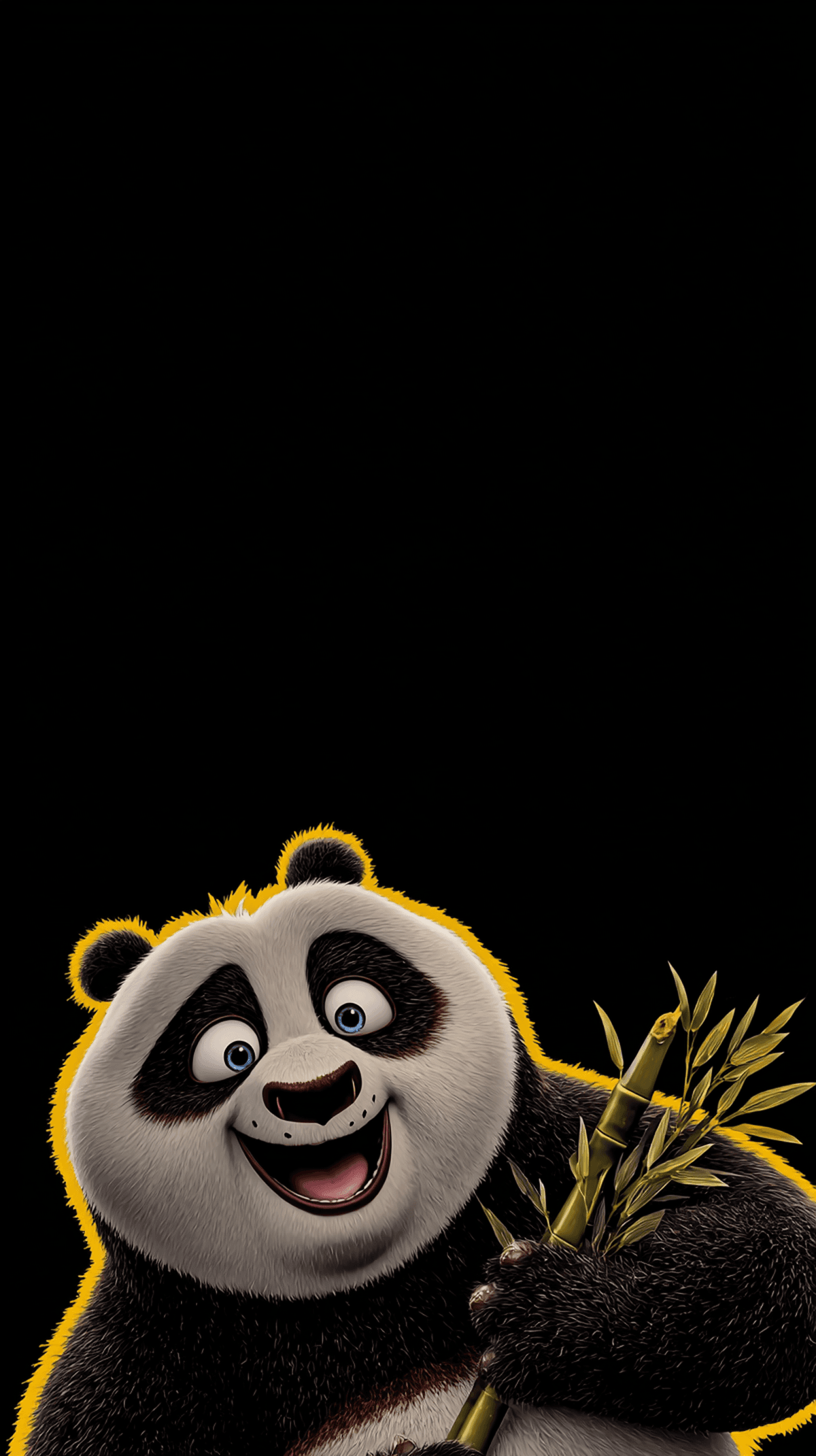 Happy Panda with Bamboo Wallpaper – Cute Cartoon Panda Black Android Background wallpaper - Panda Wallpapers | Picmaze