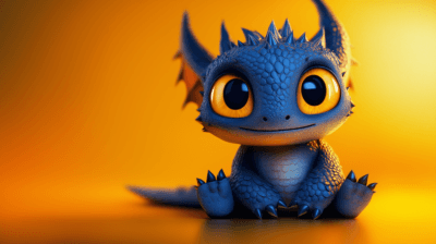 Cute Blue Baby Dragon 4K Wallpaper – Adorable Fantasy Creature Desktop Background - pc wallpapers desktop Wallpaper | Picmaze