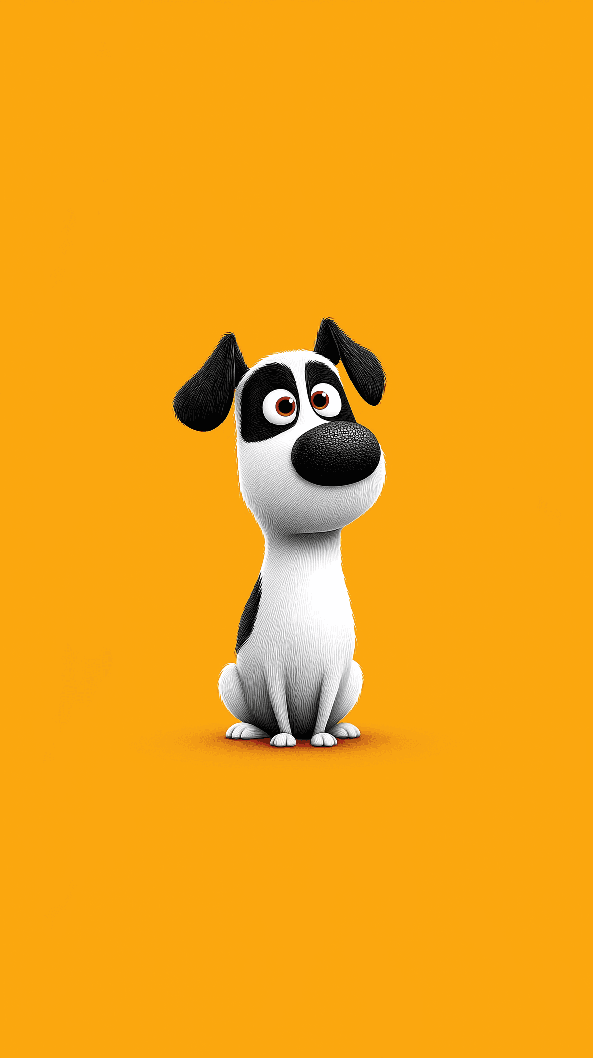 Cute Cartoon Dog Wallpaper with Orange Minimal Background wallpaper - Dogs wallpaper | Picmaze