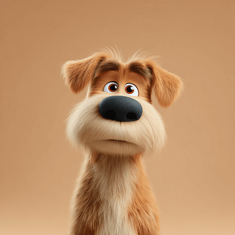 Cute 3D Cartoon Dog Profile Picture – Adorable Animal Character DP profile picture