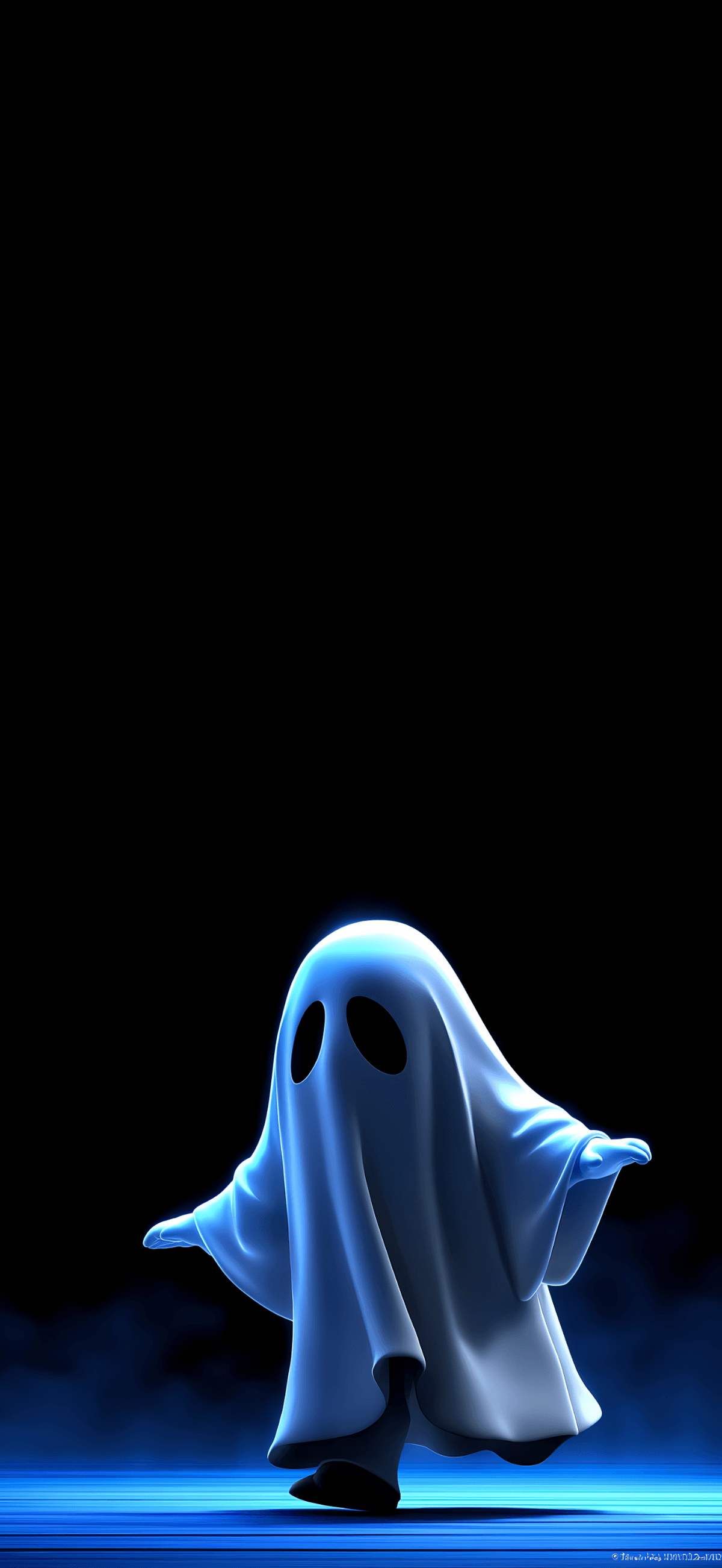 Cute Blue Ghost 3D iPhone Wallpaper HD wallpaper - ios wallpapers | Picmaze