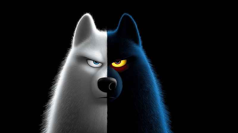 Dual Face Wolf 4K Dark Fantasy Wallpaper - NATURE desktop Wallpaper | Picmaze