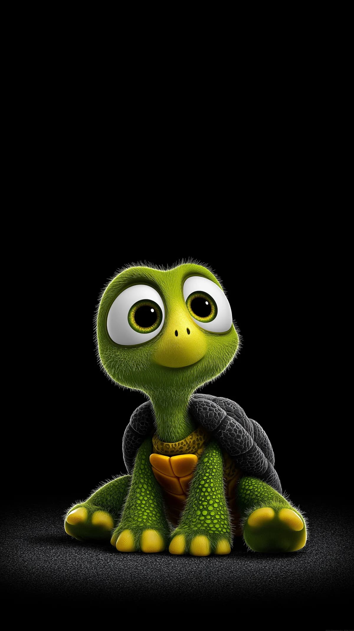 Bright Eyed Cute Turtle 4K Minimal Dark Background Art wallpaper - Turtle | Picmaze