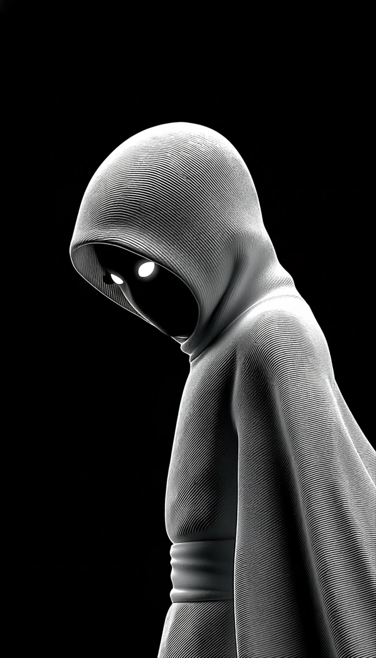 Minimal White Ninja Portrait Dark 4K HD Wallpaper wallpaper - Ninja Wallpapers  | Picmaze