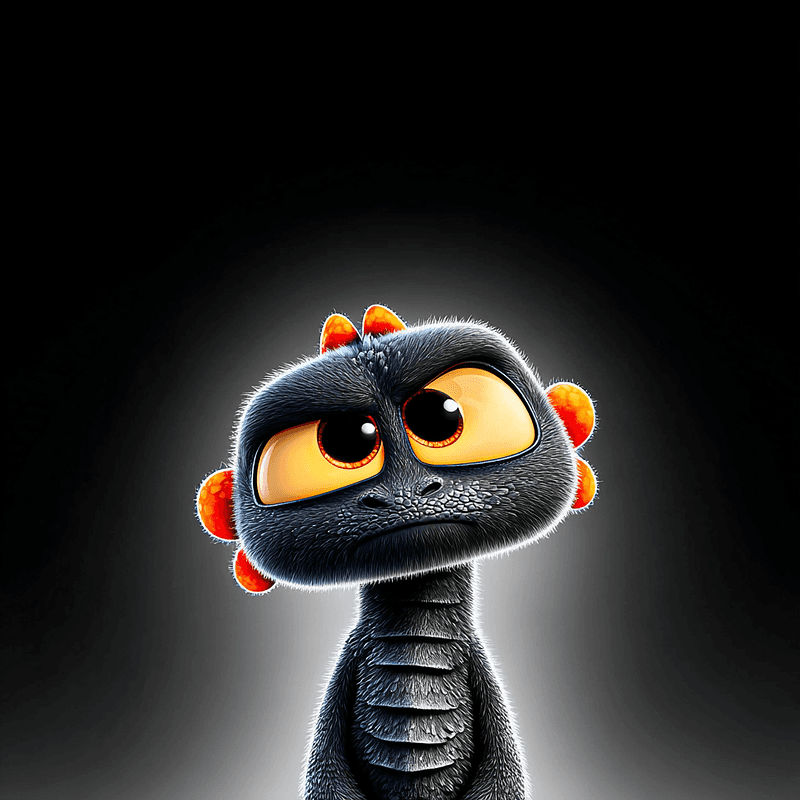 Cute Big-Eyed Baby Dragon 4K Cartoon Profile Picture profile picture