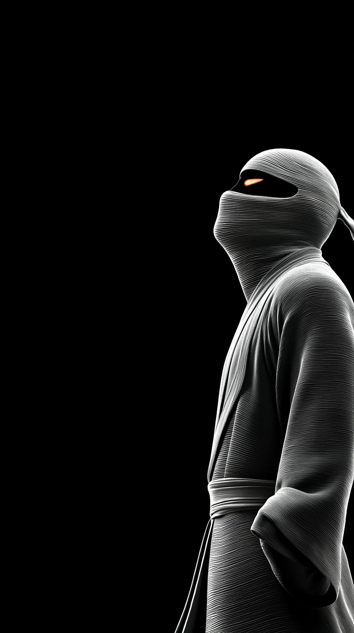 White Ninja Side Portrait Glowing Eye 4K HD Wallpaper wallpaper - Ninja Wallpapers  | Picmaze
