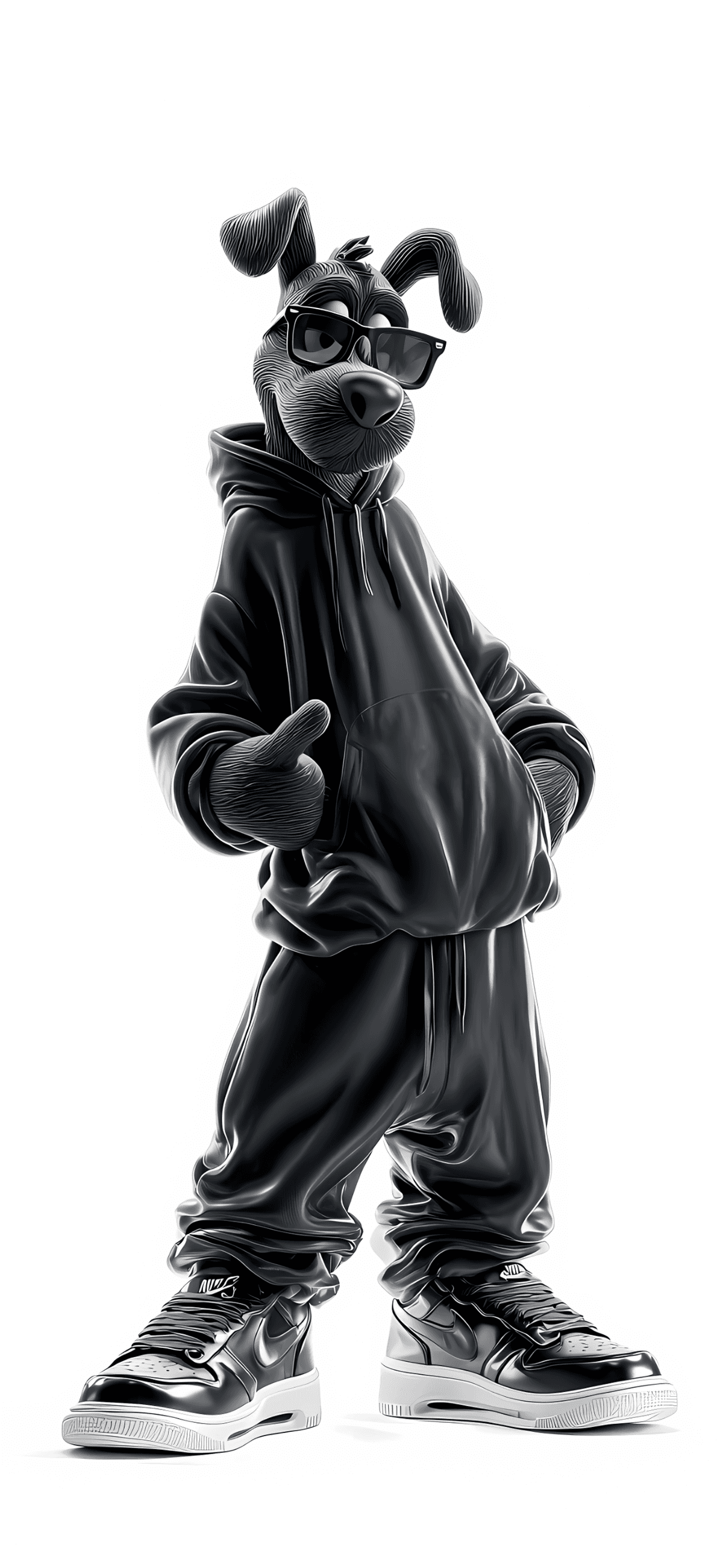 Black Monochrome Dog 3D iPhone Wallpaper HD wallpaper - ios wallpapers | Picmaze