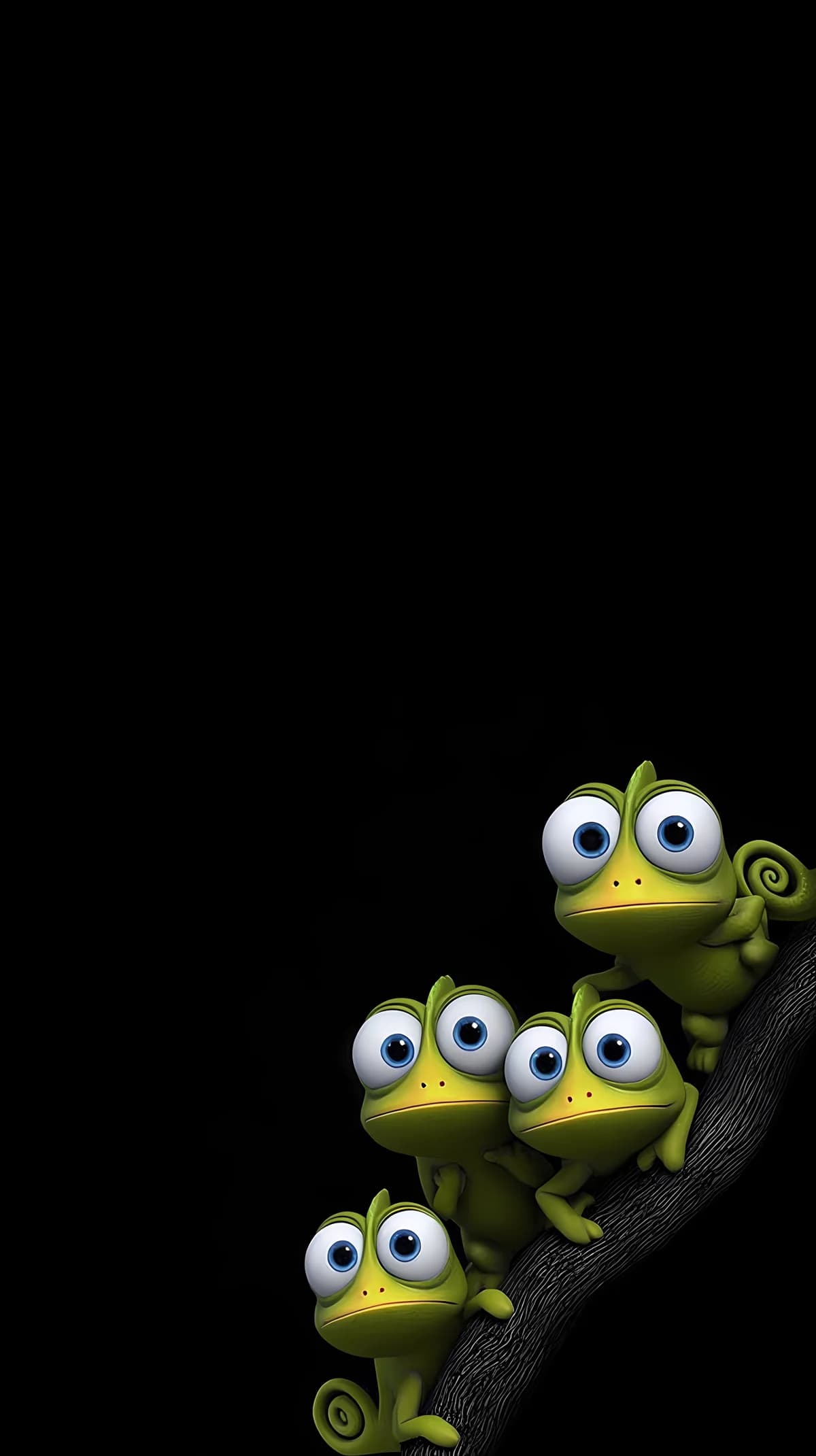 Minimal Cute Chameleon Wallpaper with Big Blue Eyes wallpaper - Chameleons | Picmaze