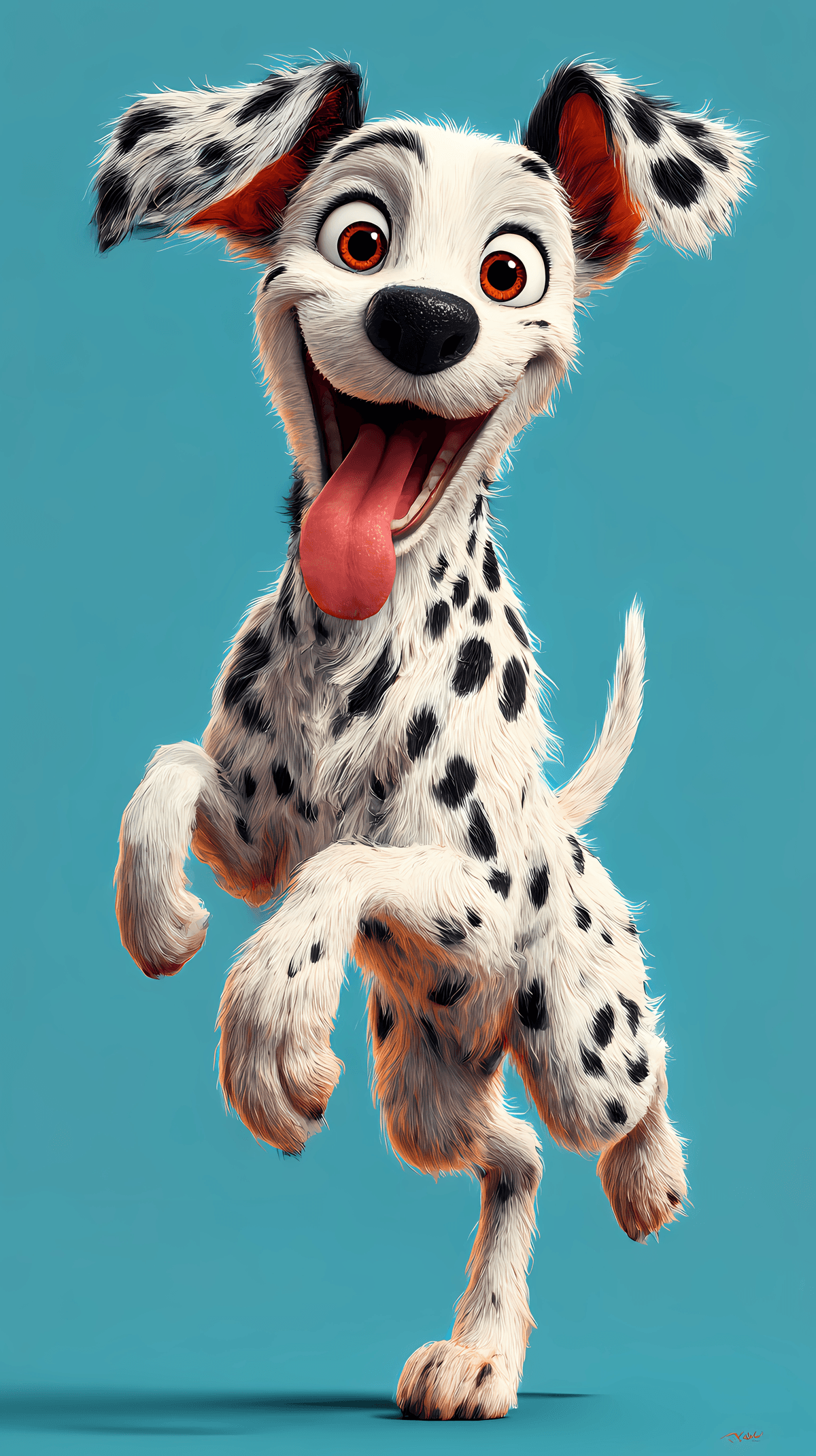 Happy 3D Dalmatian Dog Cartoon Wallpaper HD wallpaper - 3D Wallpaper | Picmaze