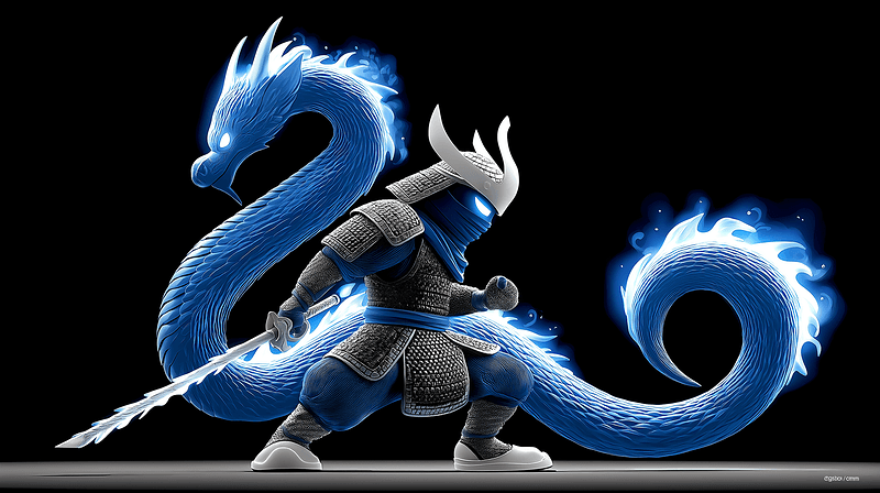 Blue Dragon Samurai Warrior 4K Fantasy Wallpaper - Desktop Wallpapers  desktop Wallpaper | Picmaze