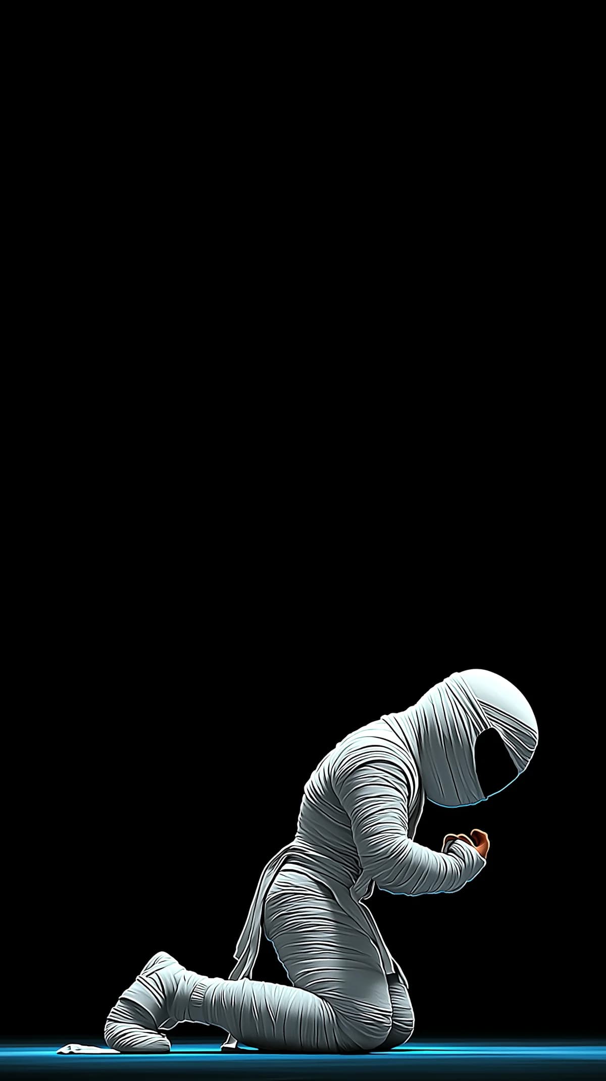 White Ninja Kneeling Calm Pose 4K HD Wallpaper wallpaper - Ninja Wallpapers  | Picmaze