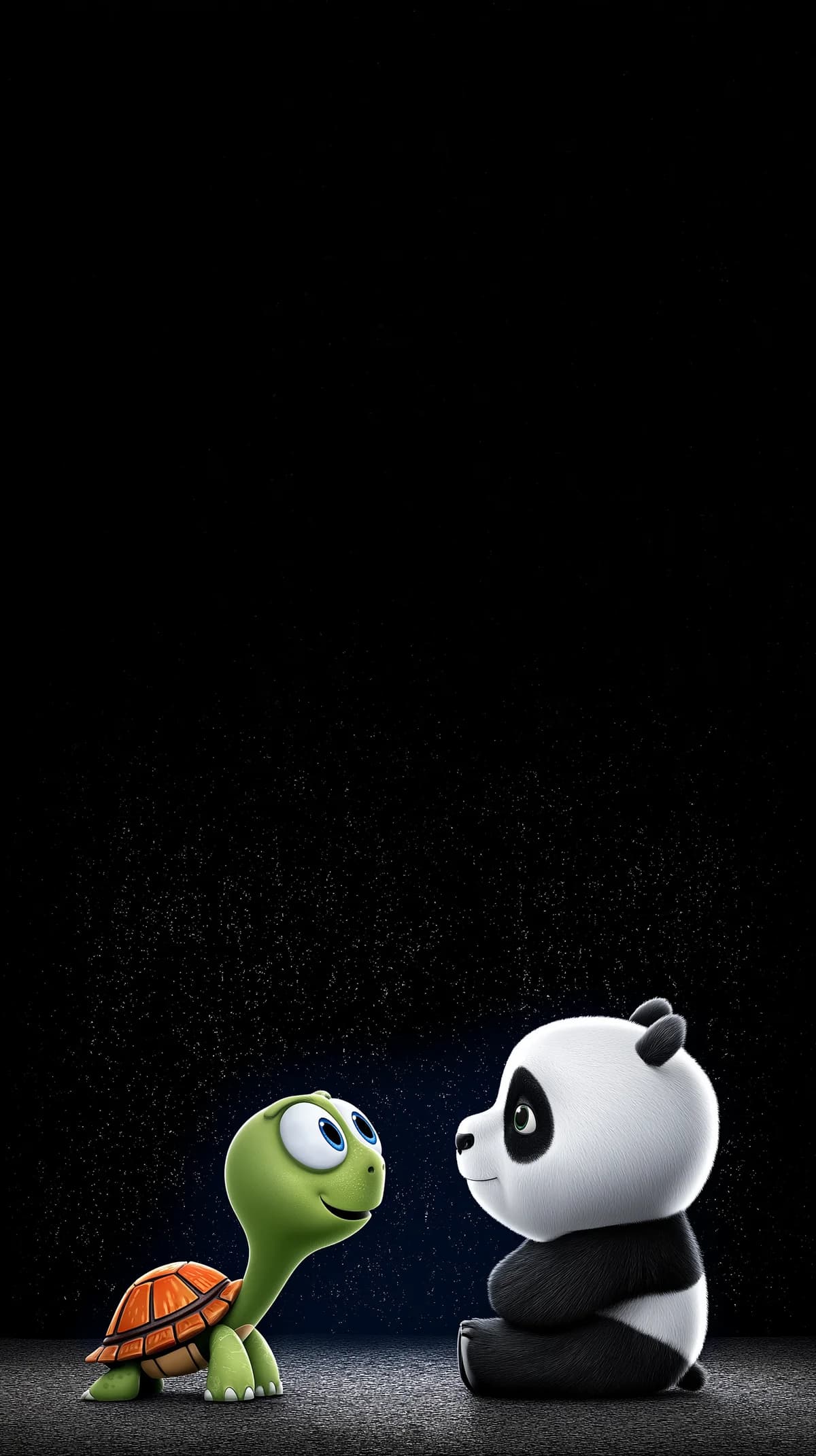 Cute Panda and Turtle Under Starry Night 3D Wallpaper wallpaper - 3D Wallpaper | Picmaze