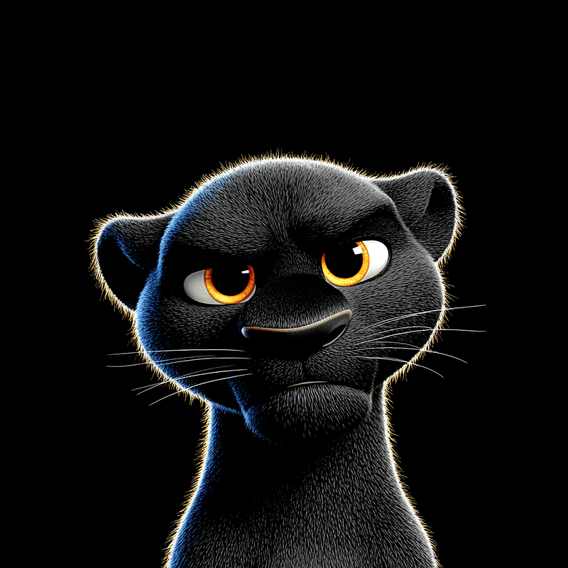 Fierce Black Panther 4K Cartoon Profile Picture profile picture