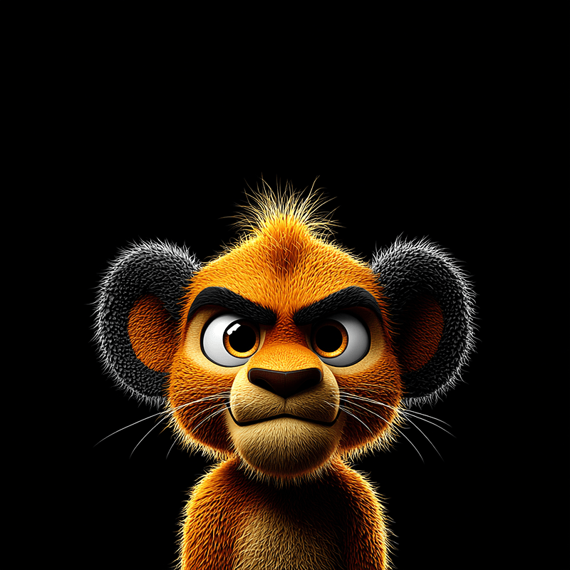 Cute Fierce Lion Cub 4K Profile Picture Wallpaper profile picture