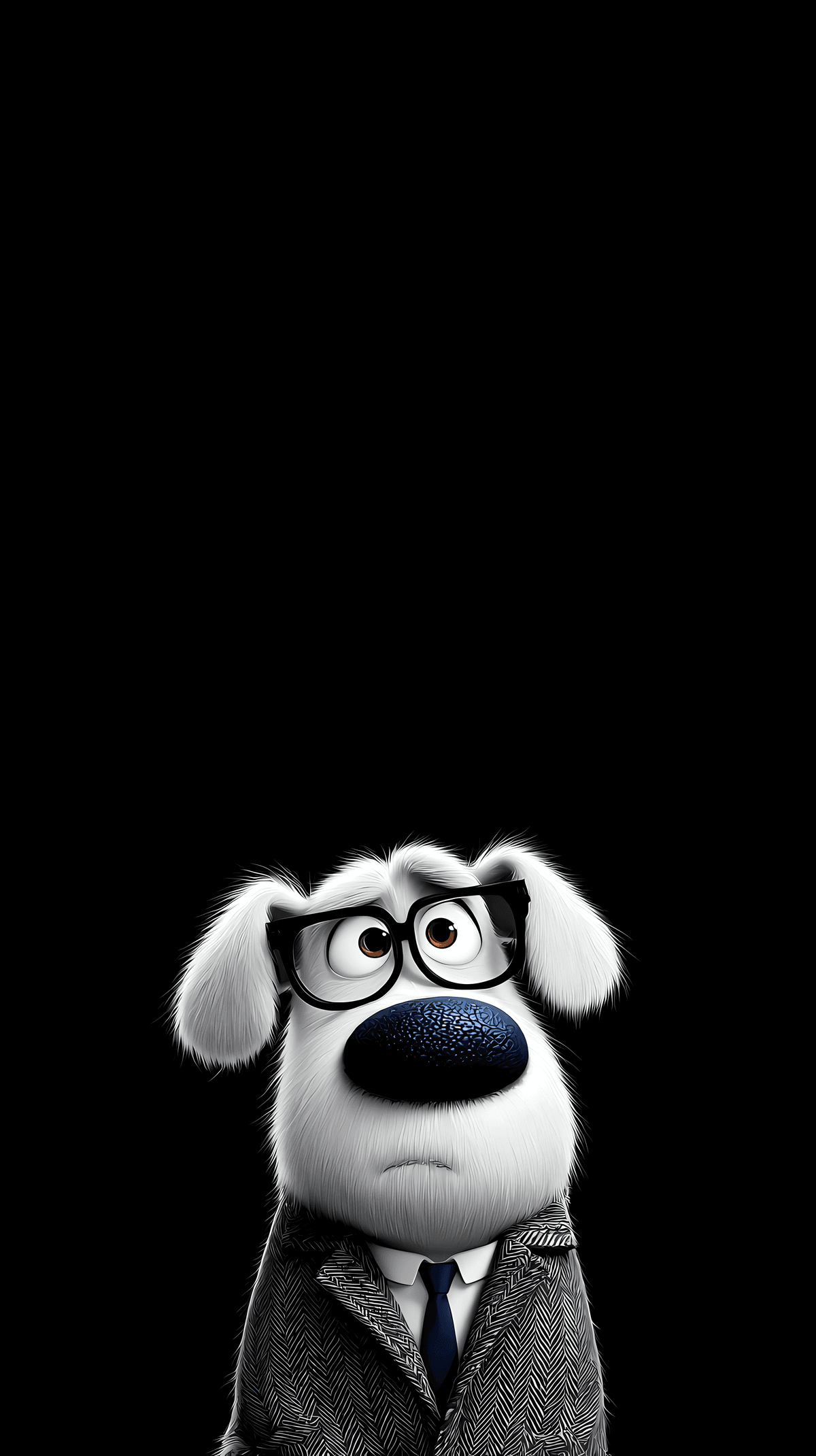 Cute Smart Dog Cartoon Wallpaper for Android – Minimal Dark Character Background wallpaper - Dogs wallpaper | Picmaze