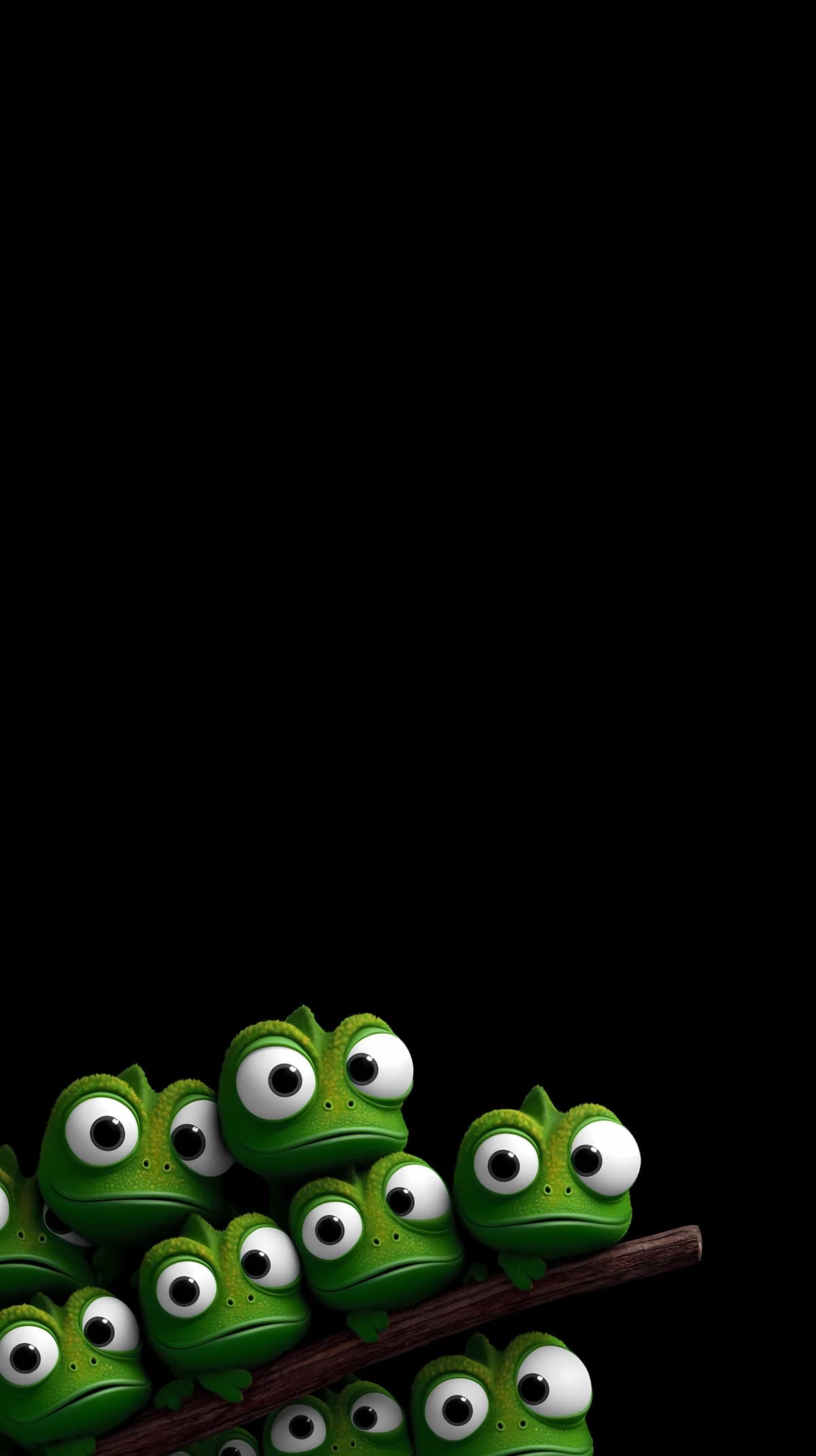 Cute Green Chameleon Cartoon Wallpaper with Big Eyes wallpaper - Chameleons | Picmaze