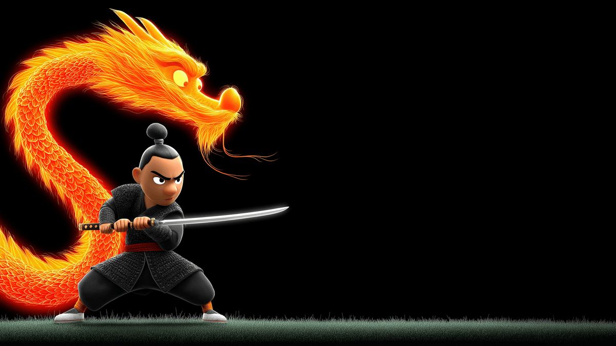 Fiery Dragon Samurai Warrior 4K Fantasy Wallpaper wallpaper - Fantasy Wallpaper | Picmaze