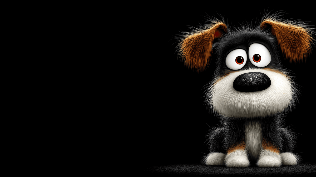 Cute Cartoon Puppy with Big Eyes 4K Wallpaper wallpaper - Dogs wallpaper | Picmaze