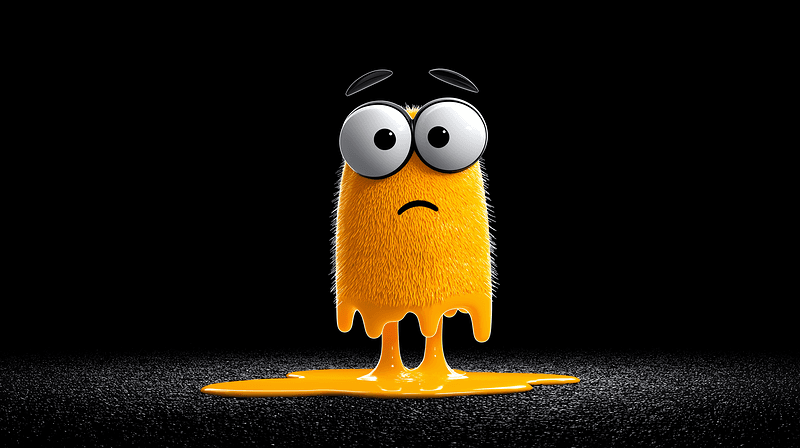 Cute Melting Neon Monster 4K Wallpaper – Adorable Cartoon Dark Background - pc wallpapers desktop Wallpaper | Picmaze