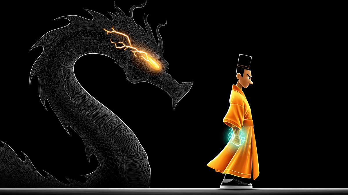 Dark Dragon and Mystic Monk Fantasy 4K Wallpaper wallpaper - Fantasy Wallpaper | Picmaze