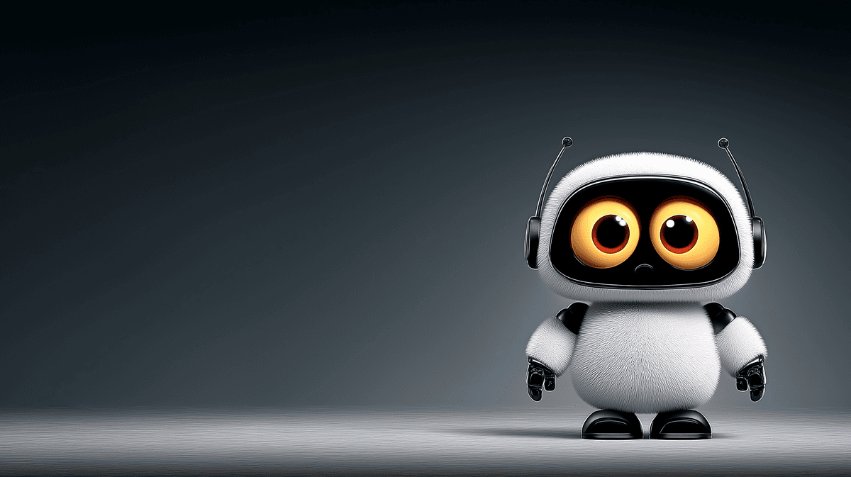 Cute White Robot with Big Glowing Eyes 4K Wallpaper wallpaper - Desktop Wallpapers  | Picmaze