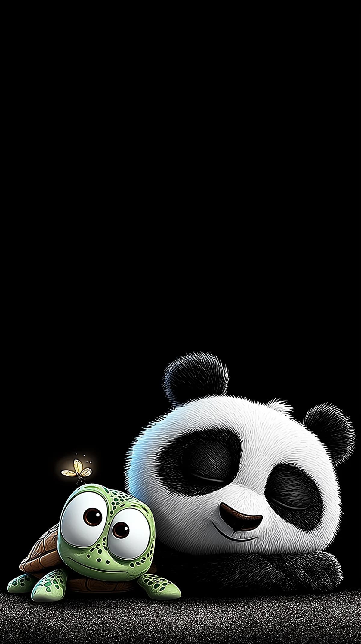 Cute Sleeping Panda and Turtle 3D Cartoon Wallpaper wallpaper - 3D Wallpaper | Picmaze
