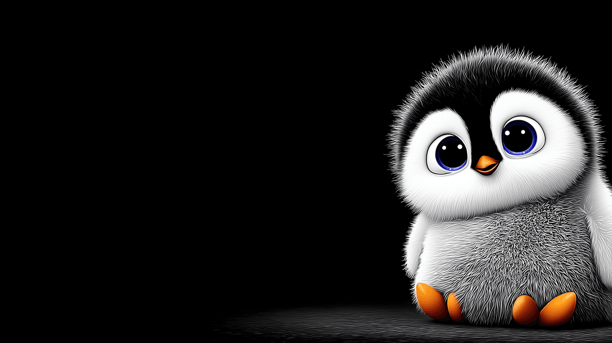 Cute Baby Penguin 4K Dark Aesthetic Wallpaper wallpaper - 3D Wallpaper | Picmaze