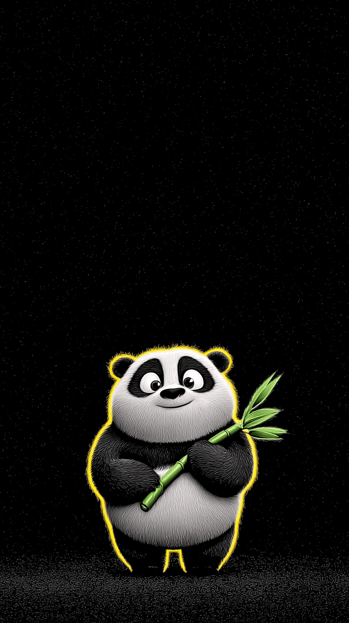 Cute Panda with Bamboo Under Starry Sky Wallpaper – Cartoon Panda Android Background wallpaper - Panda Wallpapers | Picmaze