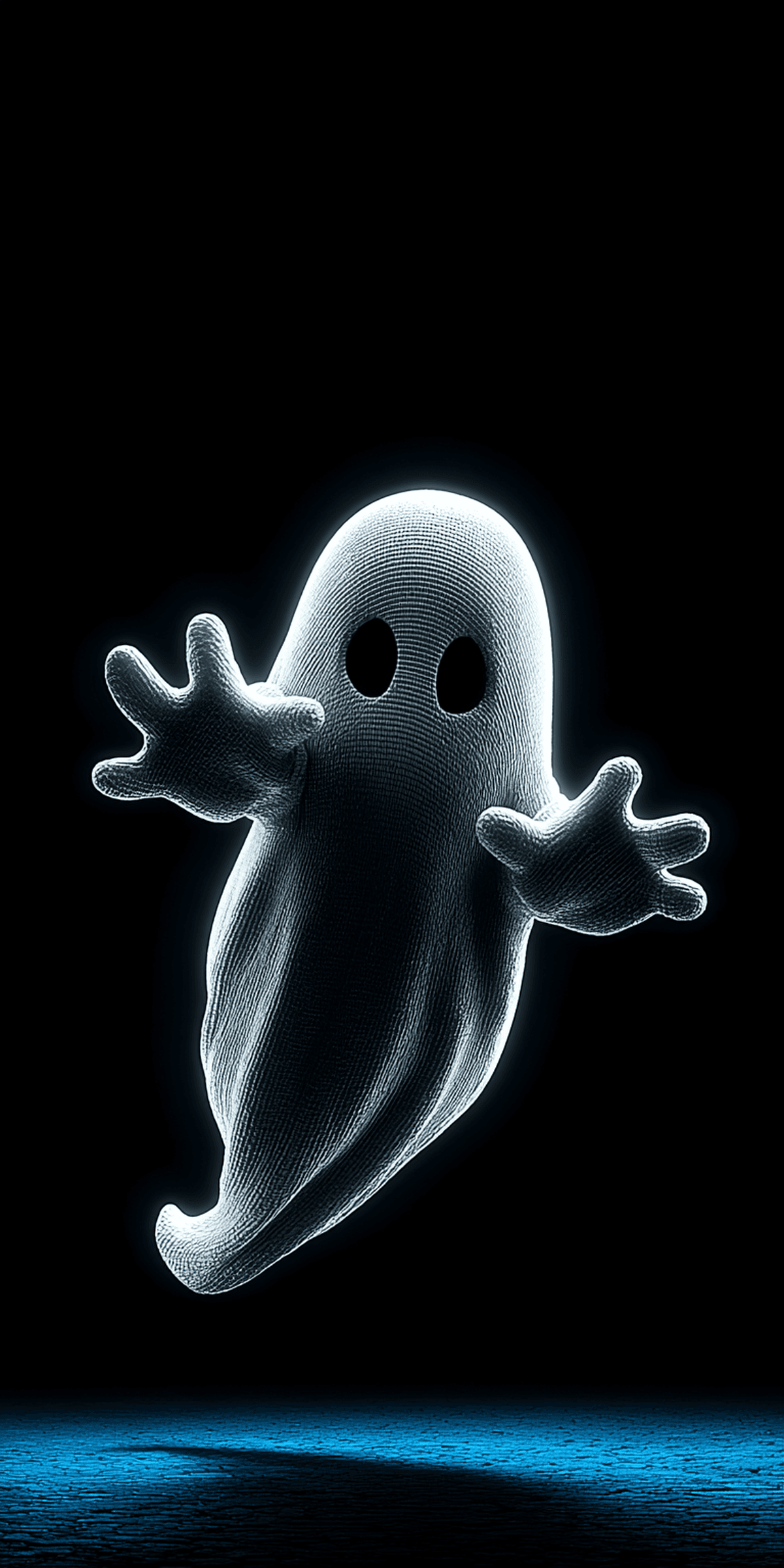 Cute Floating Ghost Wallpaper – Glowing Cartoon Ghost Dark Background wallpaper - ghost | Picmaze
