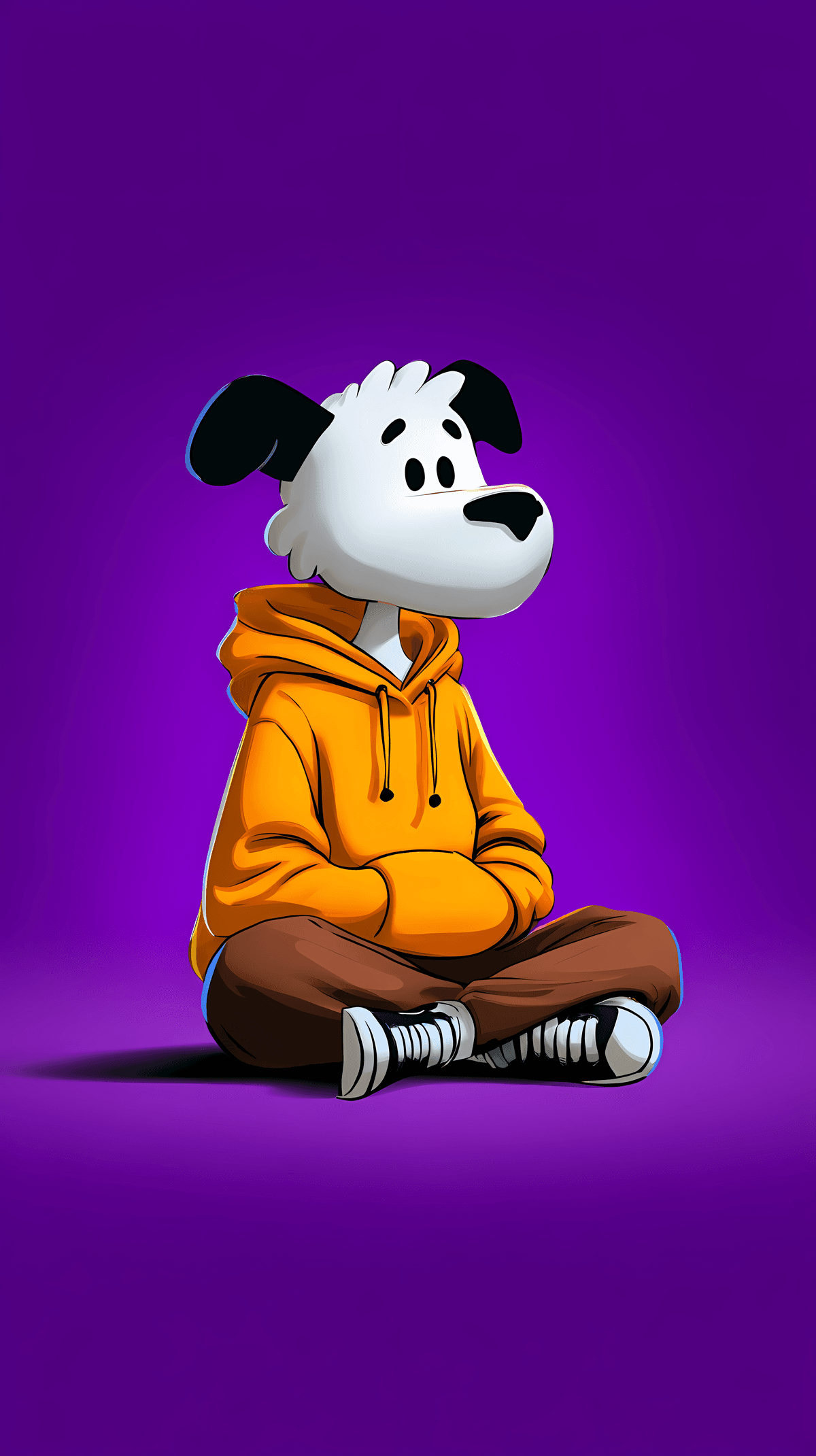 Cute Cartoon Dog Purple Background Android Wallpaper wallpaper - Dogs wallpaper | Picmaze