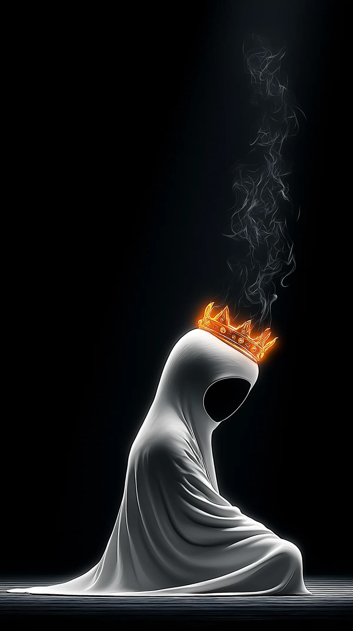 Dark Ghost King Crown Fire Aesthetic 4K Wallpaper wallpaper - ghost | Picmaze