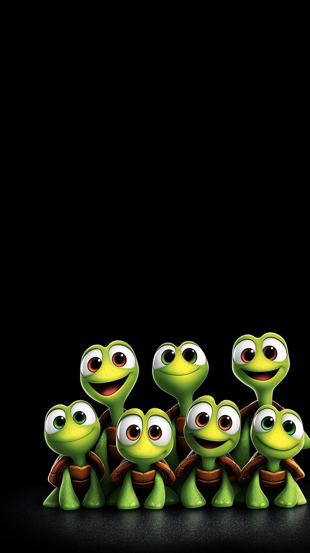 Cute Turtle Happy Family Wallpaper 4K Dark HD wallpaper - Turtle | Picmaze