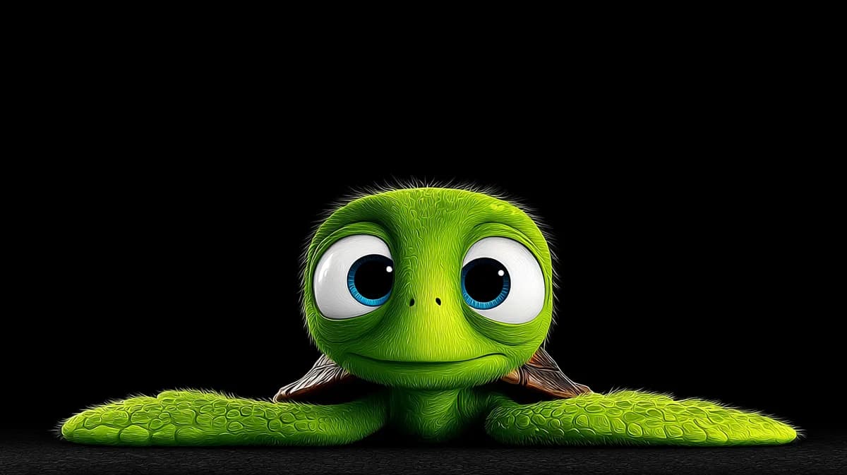 Cute Turtle Wide 4K Desktop Wallpaper HD Minimal Dark wallpaper - pc wallpapers | Picmaze