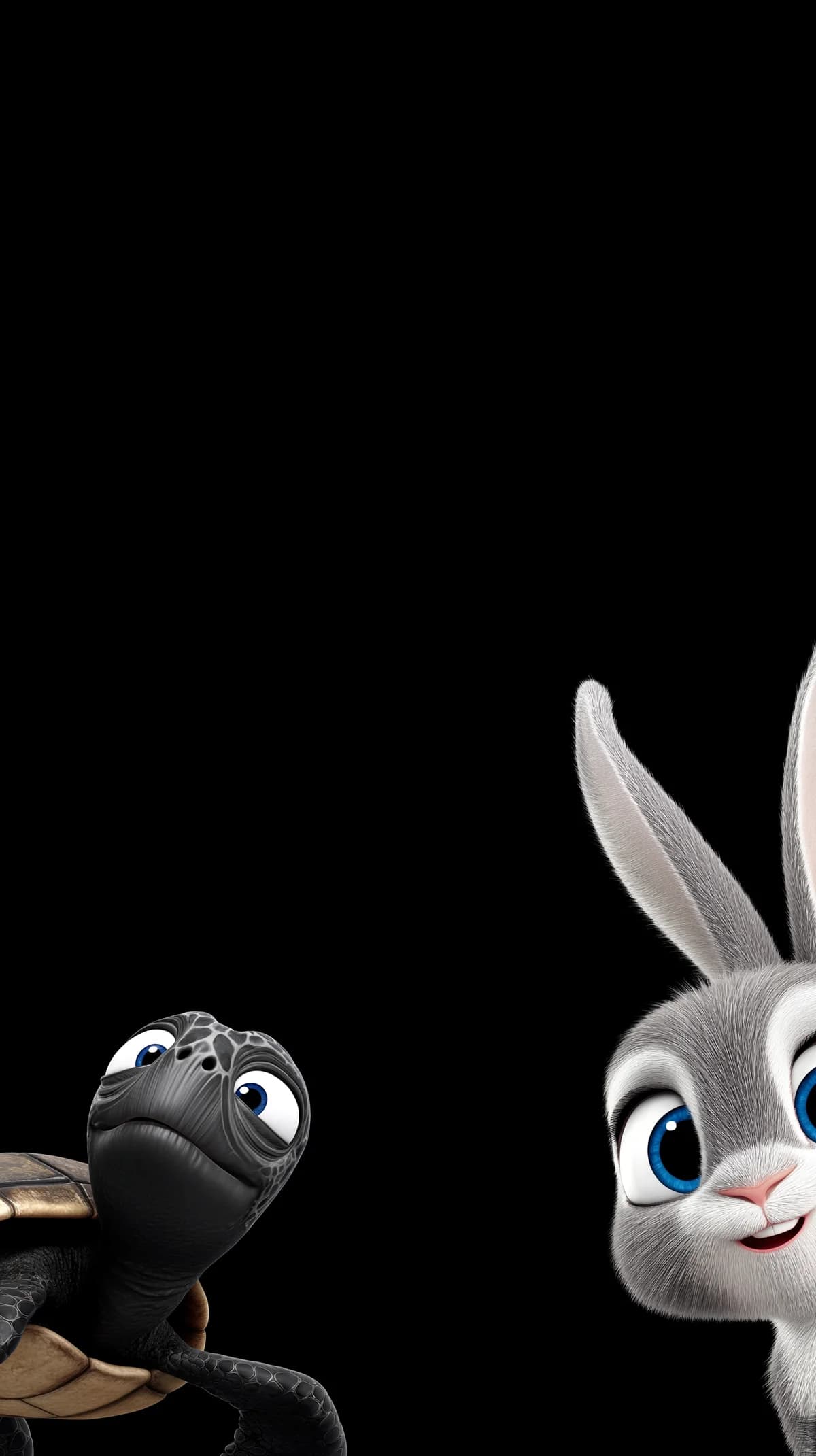 Cute Bunny and Turtle Minimal Black Aesthetic Wallpaper wallpaper - 3D Wallpaper | Picmaze