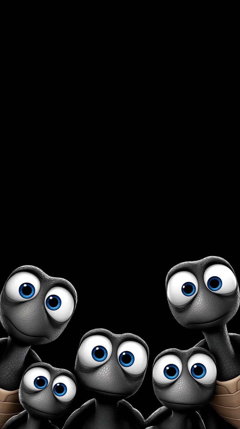 Cute Turtle Corner Dark Wallpaper 4K Minimal HD - Turtle mobile Wallpaper | Picmaze