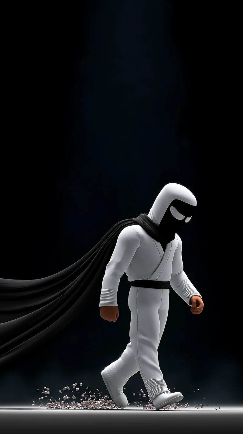 White Ninja Black Cloak Walk 4K HD Wallpaper - Ninja Wallpapers  mobile Wallpaper | Picmaze