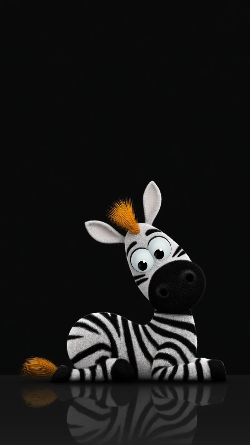 Cute Lazy Zebra Wallpaper with Funny Pose Dark Background - Zebra wallpapers mobile Wallpaper | Picmaze