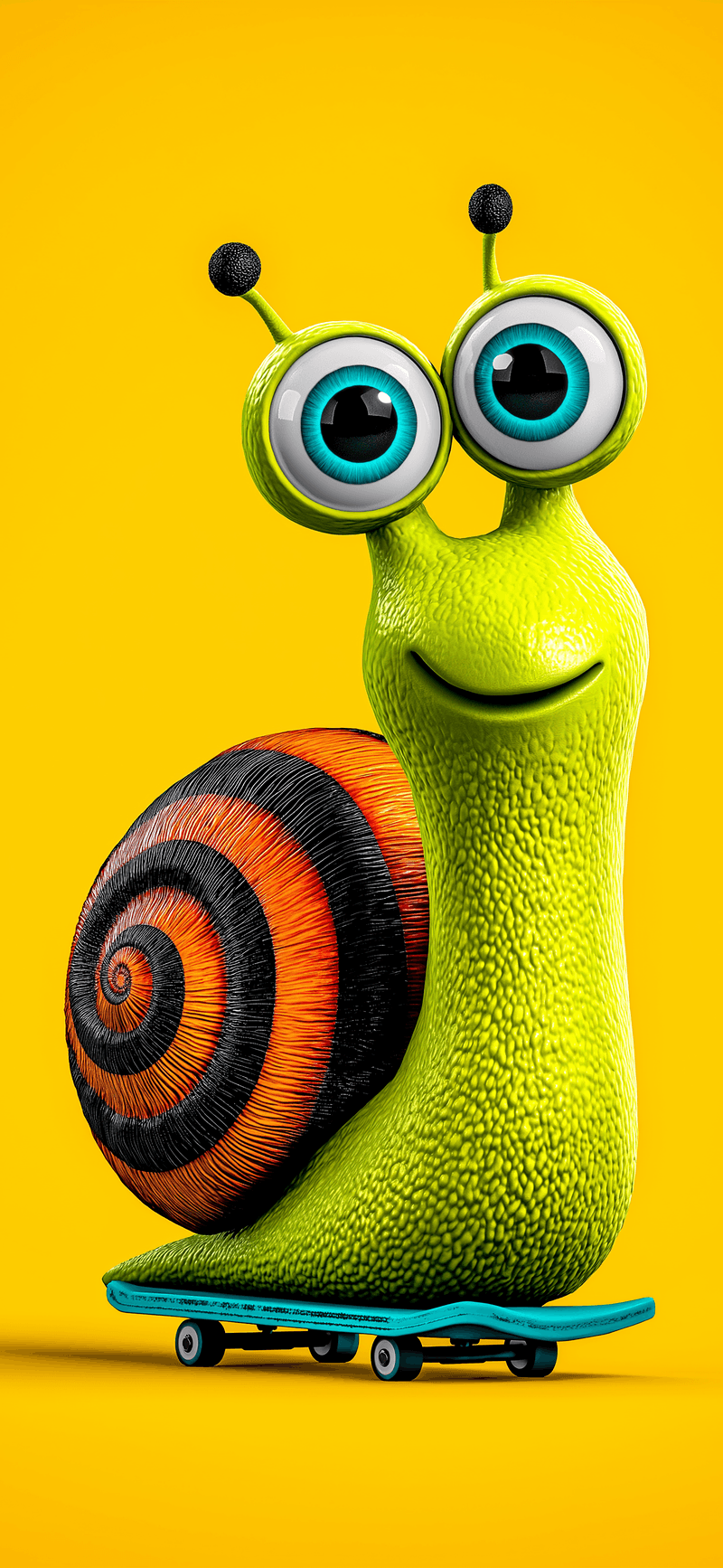 Cute Cartoon Snail 4K iPhone Wallpaper with Yellow Background - ios wallpapers mobile Wallpaper | Picmaze