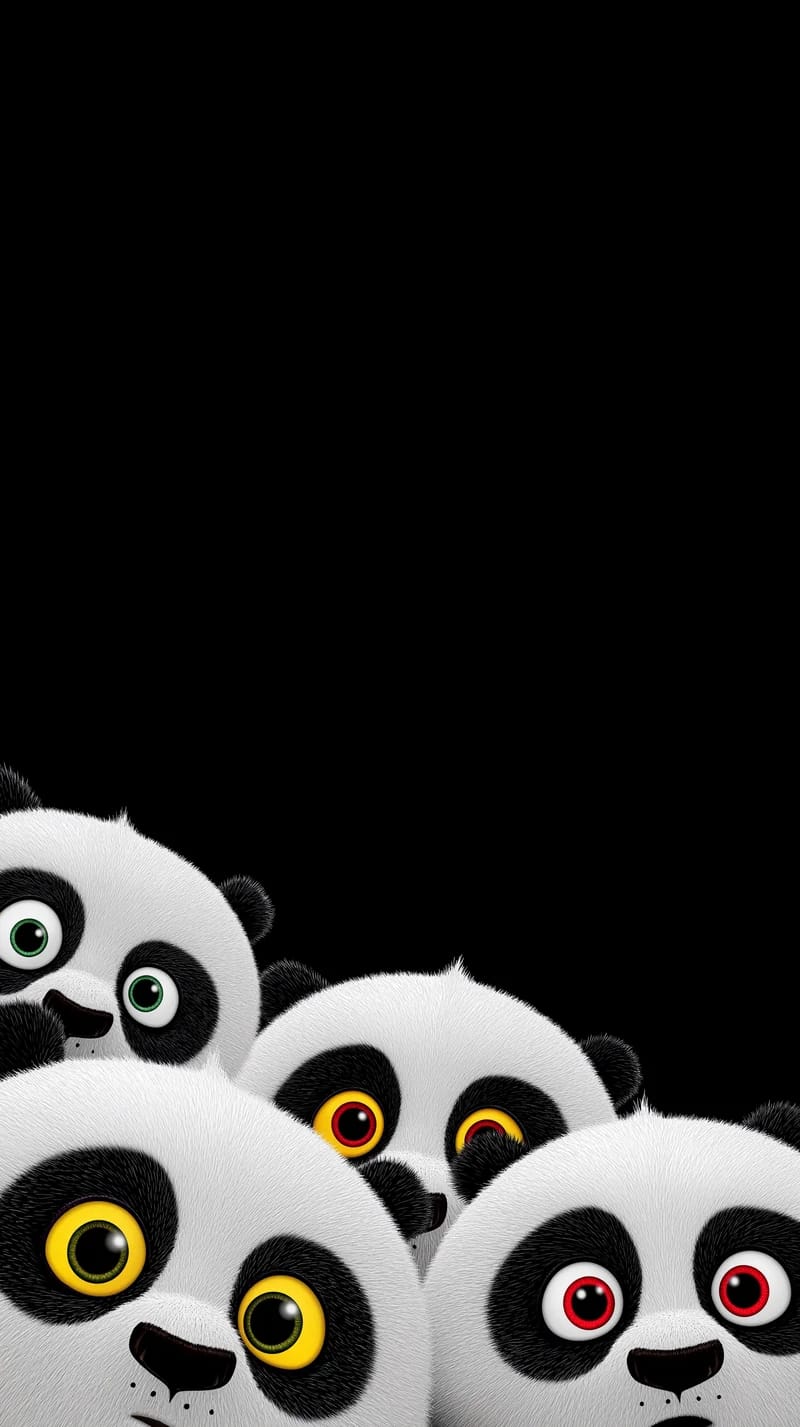 Close-Up Panda Eyes Minimal Dark Cute Wallpaper - Panda Wallpapers mobile Wallpaper | Picmaze