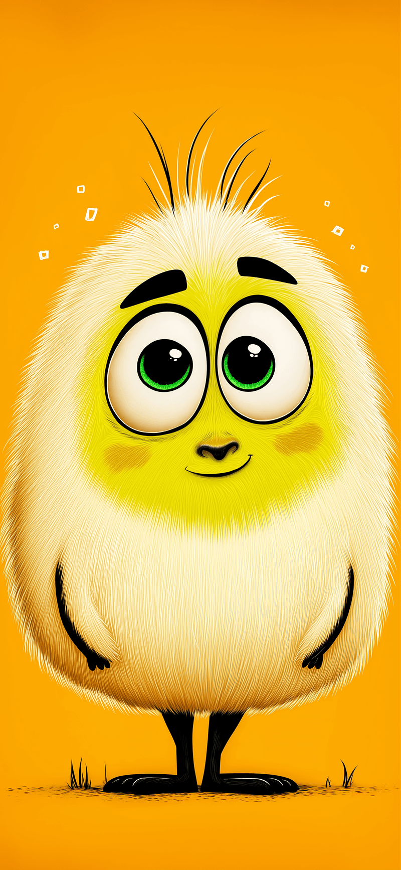 Cute Yellow Cartoon Character Wallpaper – Fun HD Phone Background - ios wallpapers mobile Wallpaper | Picmaze