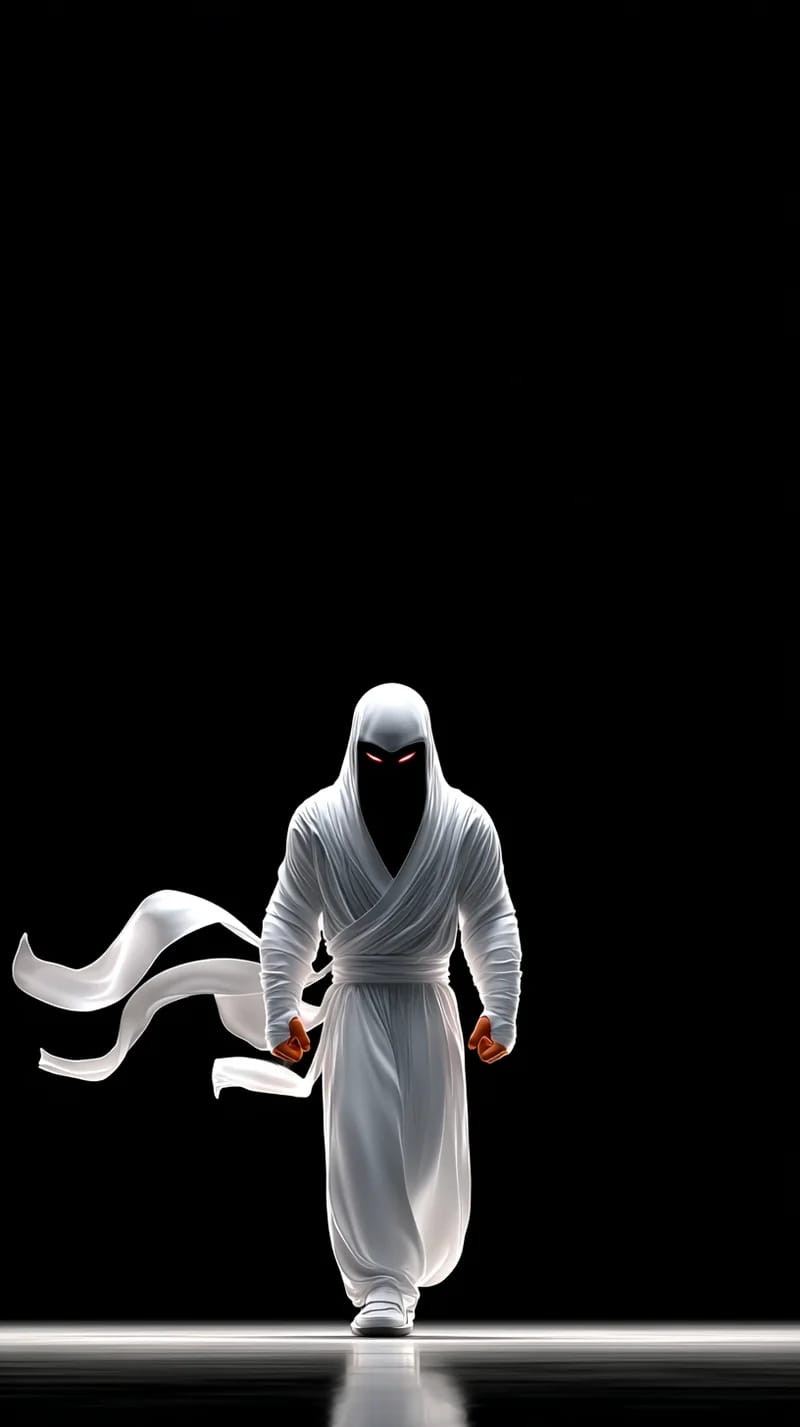 White Ninja Red Eyes Power Walk 4K HD Wallpaper - Ninja Wallpapers  mobile Wallpaper | Picmaze