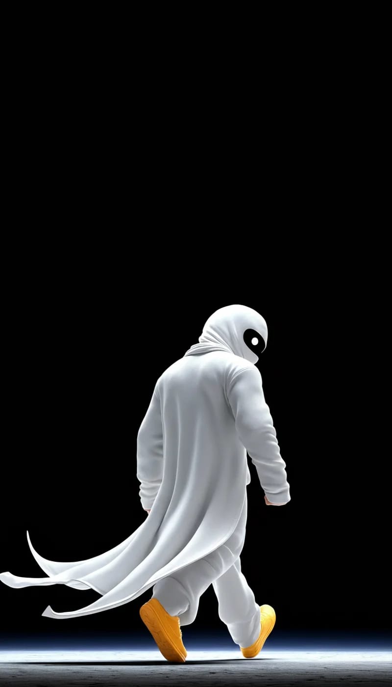 White Ninja Back Walk Flowing Cloak 4K HD Wallpaper - Ninja Wallpapers  mobile Wallpaper | Picmaze