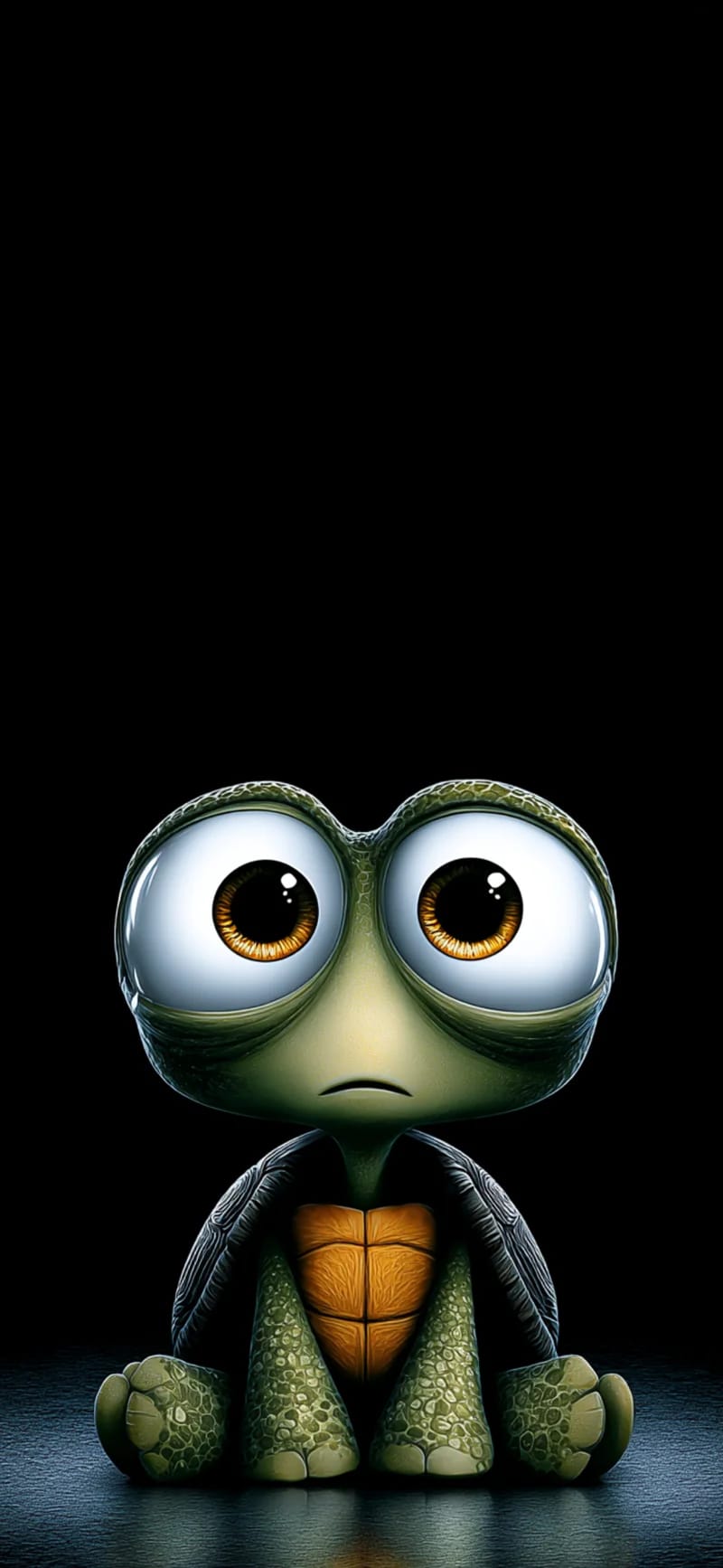 Cute Big Eyes Turtle 4K Wallpaper HD Minimal Dark Style - ios wallpapers mobile Wallpaper | Picmaze