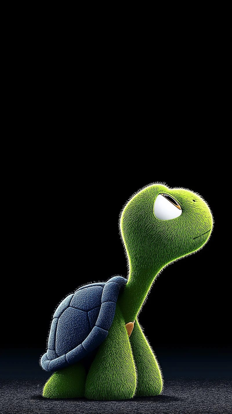 Soft Glow Turtle Looking Up Minimal Dark Cute Wallpaper - Turtle mobile Wallpaper | Picmaze
