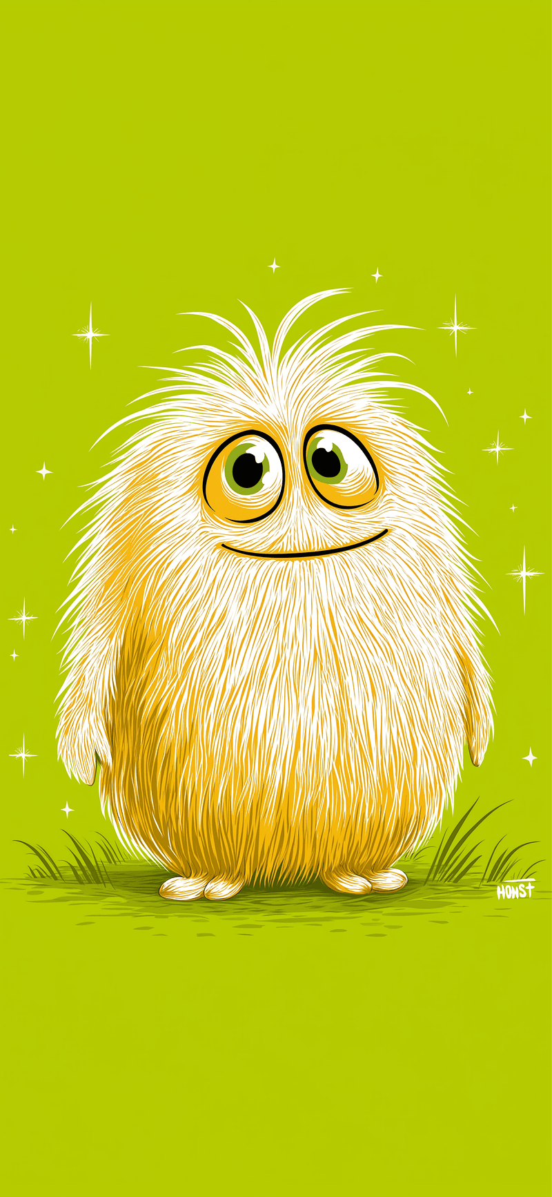 Cute Fluffy Monster Wallpaper – Adorable Cartoon HD Phone Background - ios wallpapers mobile Wallpaper | Picmaze